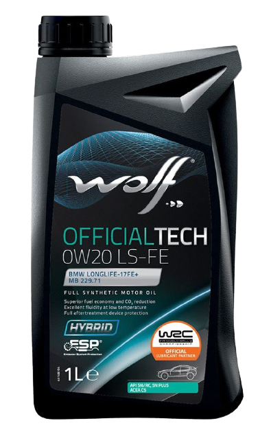 Моторное масло Wolf OfficialTech 0W20 LS-FE, 1л (WOLF: 656311)